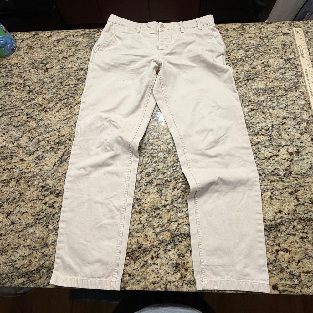 Norse Projects Aros Regular Heavy Chino Pants Mens 34 Beige Khaki Cotton ws
